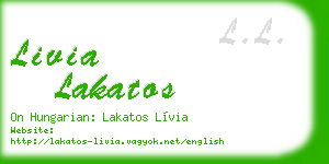 livia lakatos business card